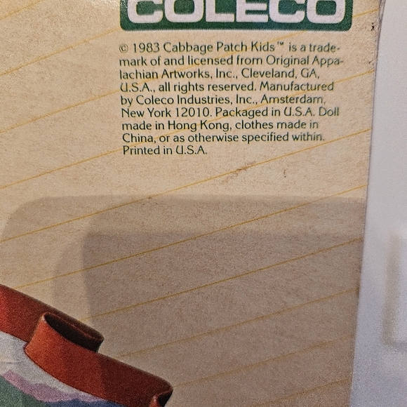 Vintage 1983 Cabbage Patch Kids Doll African American Girl In Box Complete. - Picture 9 of 13